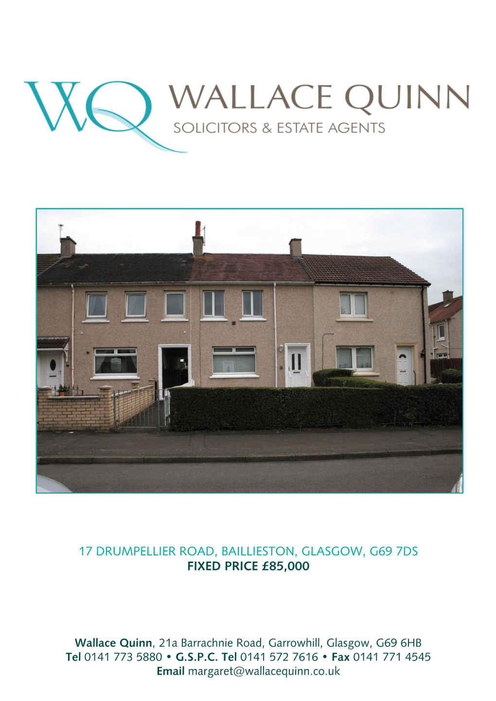 17 Drumpellier Road, Baillieston, Glasgow, G69 7Ds Fixed Price £85,000