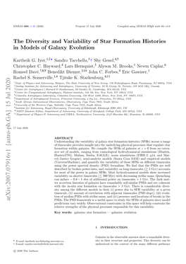 The Diversity and Variability of Star Formation Histories in Models of Galaxy Evolution