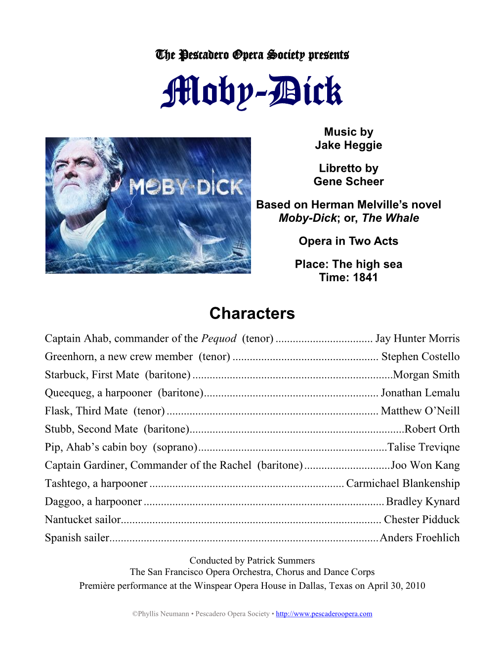 Moby-Dick Music by Jake Heggie