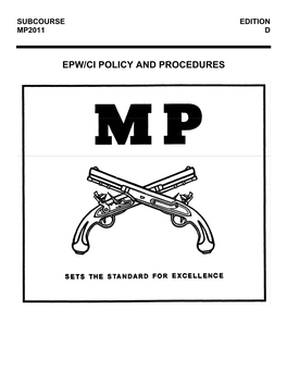 Epw/Ci Policy and Procedures