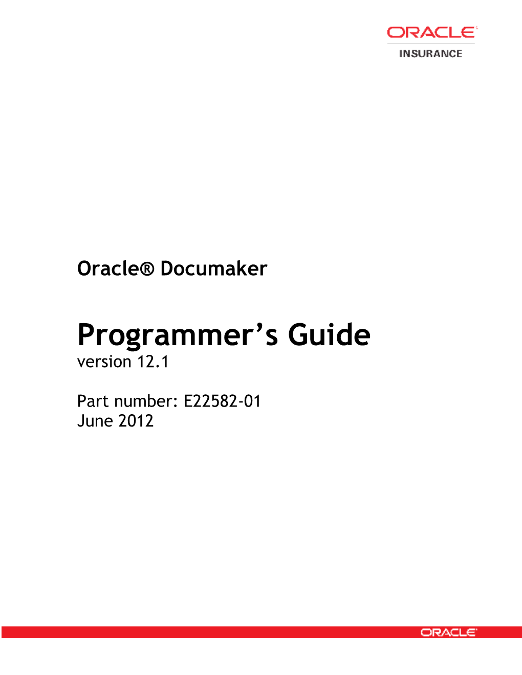 Oracle® Documaker Programmer's Guid