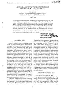 Recent Additions to the Pontoniine Shrimp Fauna of Australia