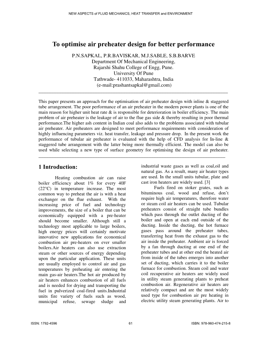 To Optimise Air Preheater Design for Better Performance