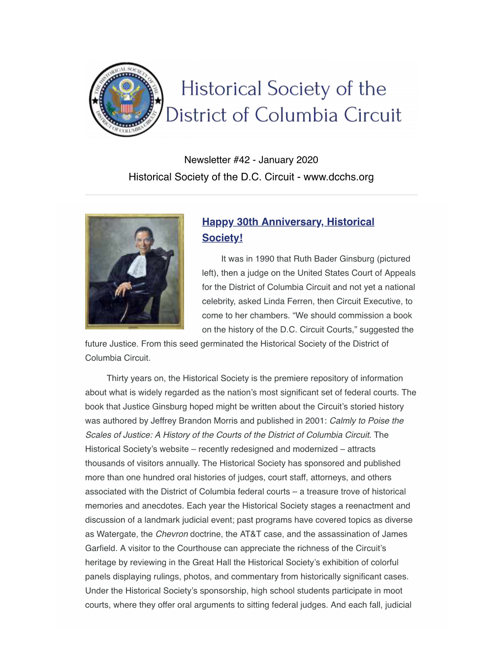 January 2020 Historical Society of the D.C