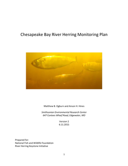Chesapeake Bay River Herring Monitoring Plan