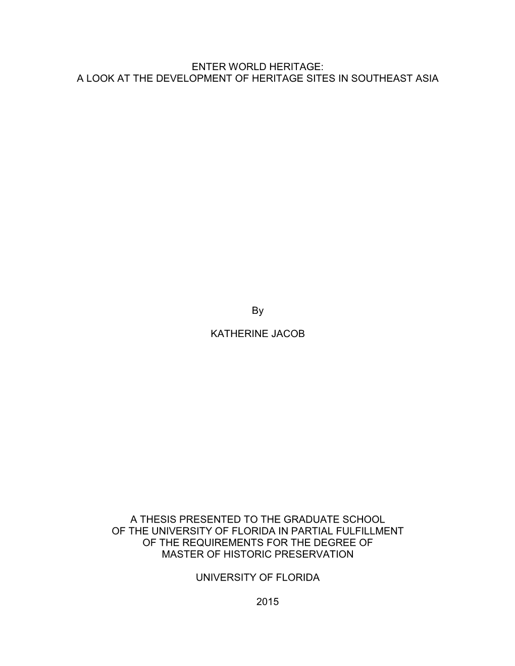 University of Florida Thesis Or Dissertation Formatting