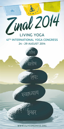 Living Yoga 41Th International Yoga Congress 24 – 29 August 2014