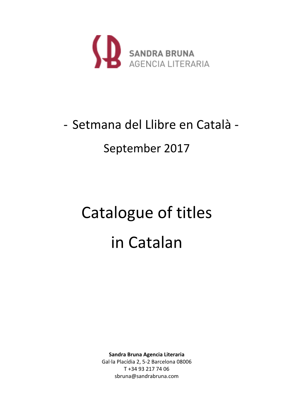 Catalogue of Titles in Catalan