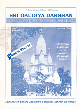 Sri Gaudiya Darshan Primavera 1994