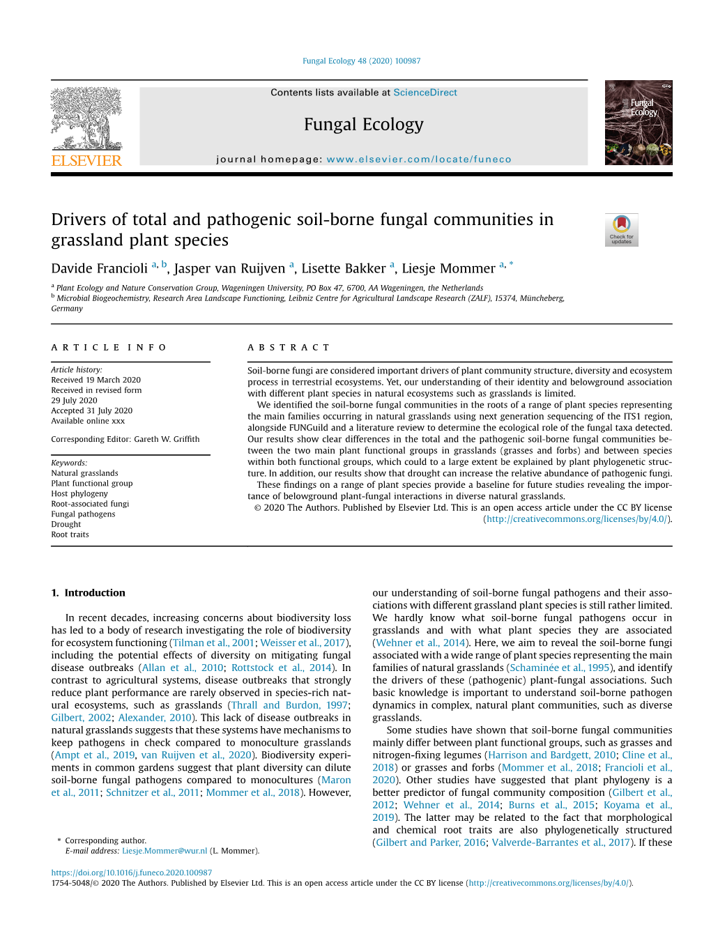 Fungal Ecology 48 (2020) 100987