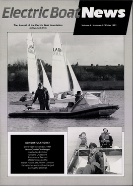 Winter 1991/2 the Journal of the Electric Boat Association Volume 4: Number4: Winter 1991