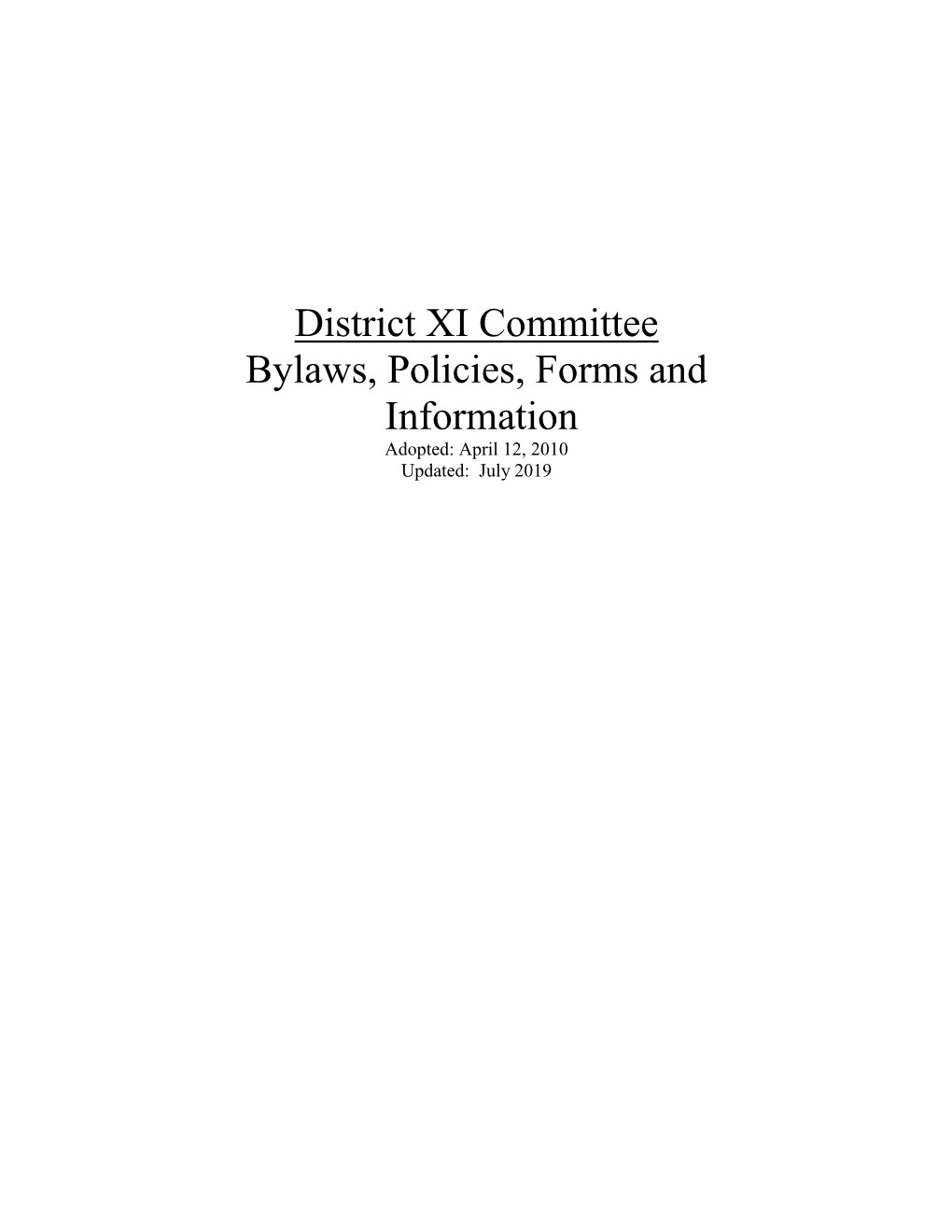 District IX Committee
