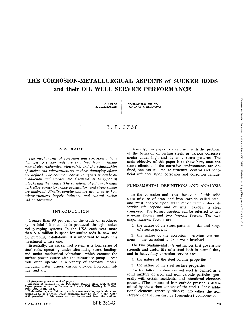 The Corrosion-Metallurgical Aspects of Sucker Rods and Their Oil Well