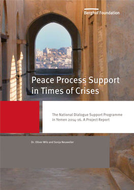 Peace Process Support in Times of Crises