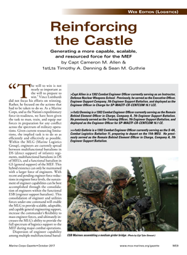 Reinforcing the Castle Generating a More Capable, Scalable, and Resourced Force for the MEF by Capt Cameron M