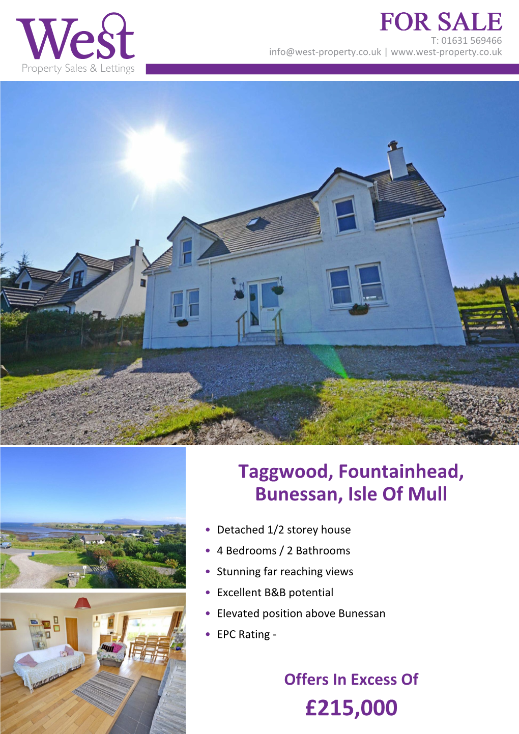 Taggwood, Fountainhead, Bunessan, Isle of Mull