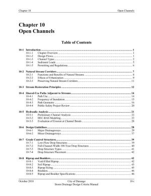 Chapter 10 Open Channels