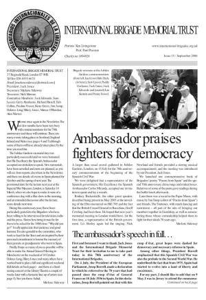Ambassador Praises Fighters for Democracy