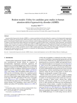 Utility for Candidate Gene Studies in Human Attention-Deficit Hyperactivity