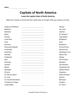 Capitals of North America Learn the Capital Cities of North America