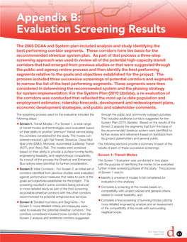 Evaluation Screening Results 95