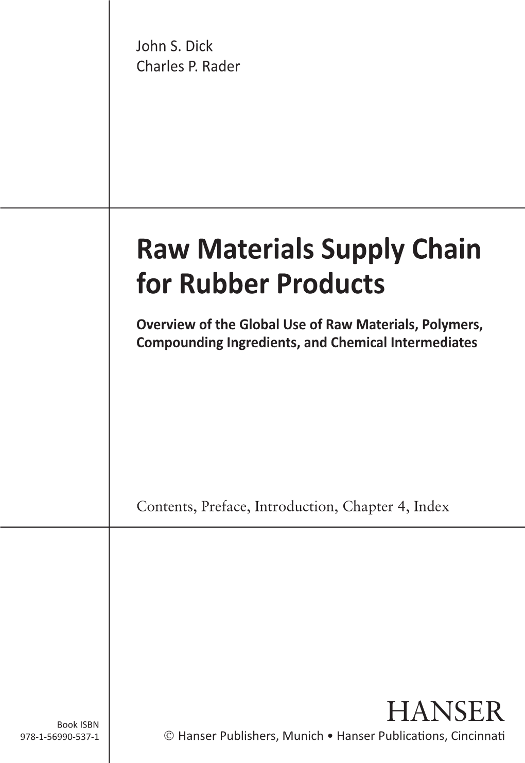 Raw Materials Supply Chain for Rubber Products