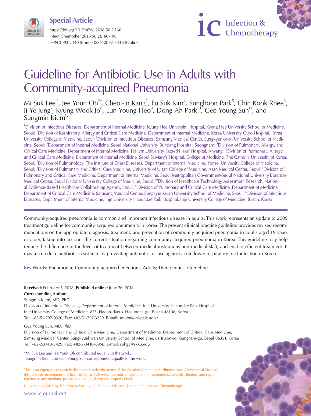 Guideline for Antibiotic Use in Adults with Community-Acquired Pneumonia