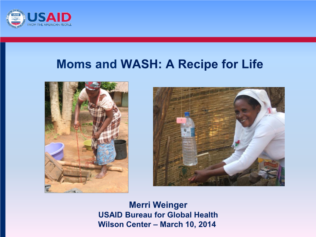 Moms and WASH: a Recipe for Life