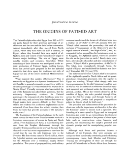 The Origins of Fatimid Art