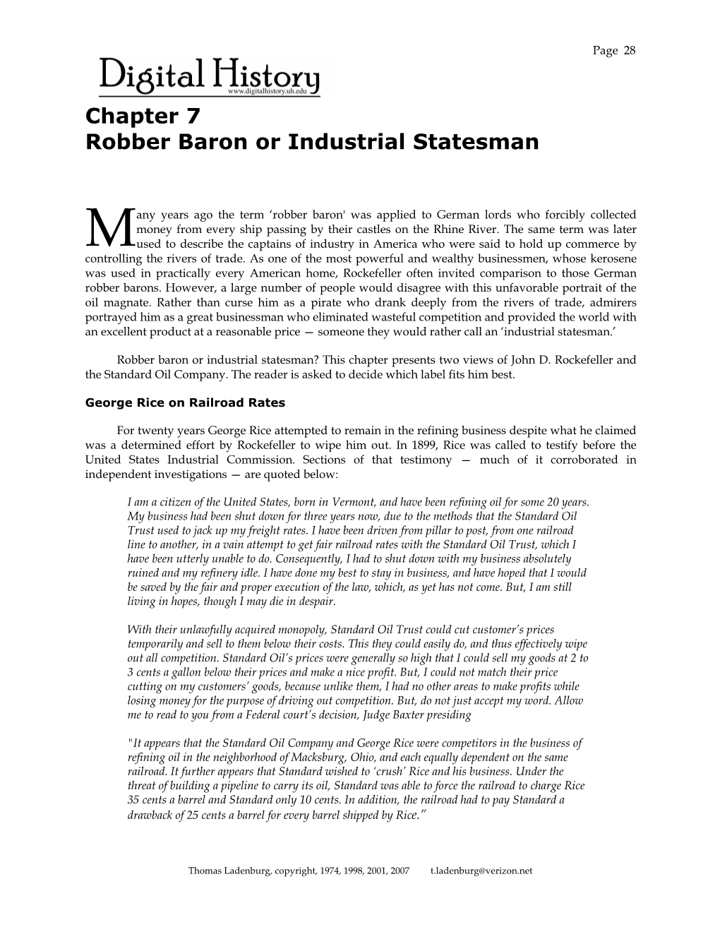 Chapter 7 Robber Baron Or Industrial Statesman