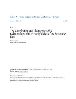 The Distribution and Phytogeographic Relationships of the Woody Plants of the Soviet Far East Thomas S