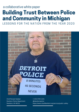Building Trust Between Police and Community in Michigan, Lessons