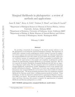 Marginal Likelihoods in Phylogenetics: a Review of Methods and Applications