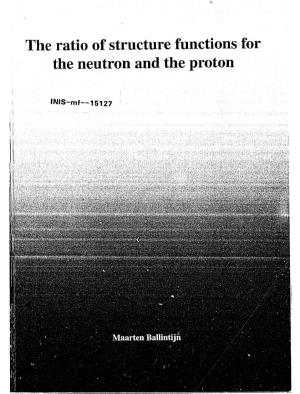 The Ratio of Structure Functions for the Neutron and the Proton
