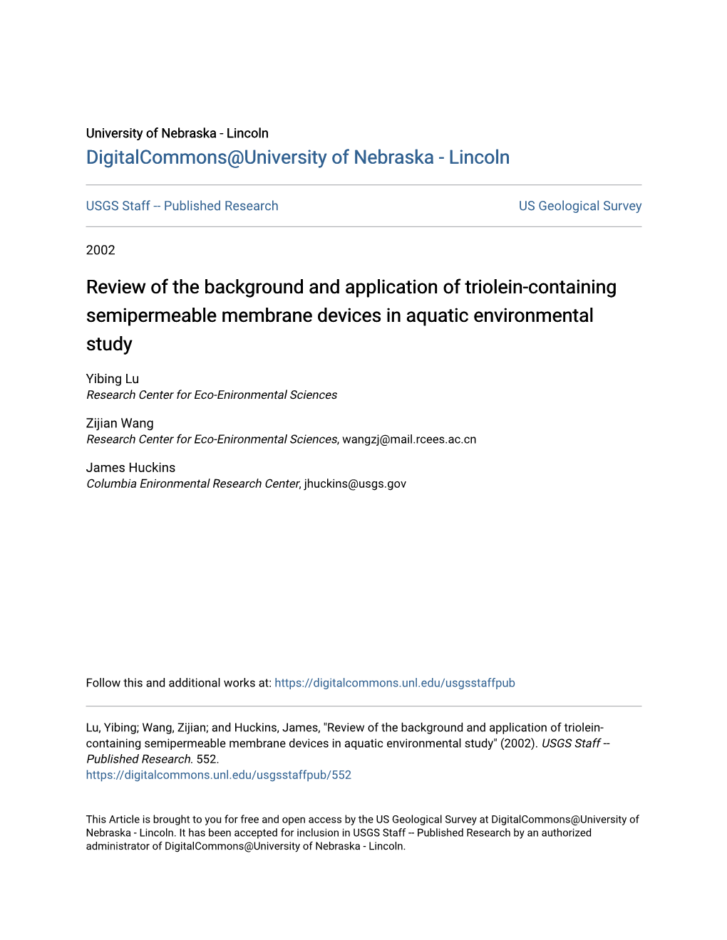 Review of the Background and Application of Triolein-Containing Semipermeable Membrane Devices in Aquatic Environmental Study