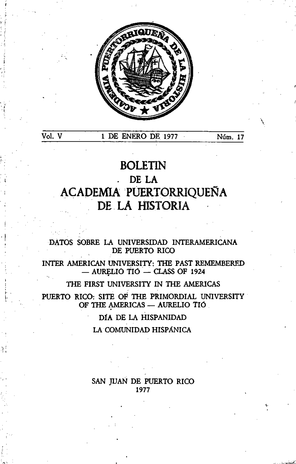 Boletin Academia Puertorriqueña De La