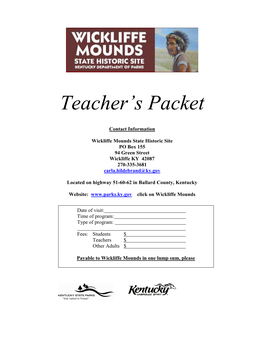 Wickliffe-Mounds-Teachers-Packet