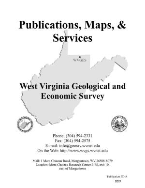 Publications, Maps, & Services West Virginia Geological and Economic Survey