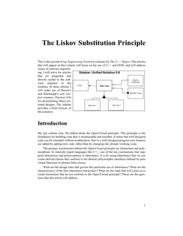 The Liskov Substitution Principle