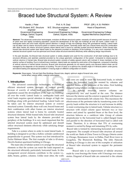 Braced Tube Structural System: a Review