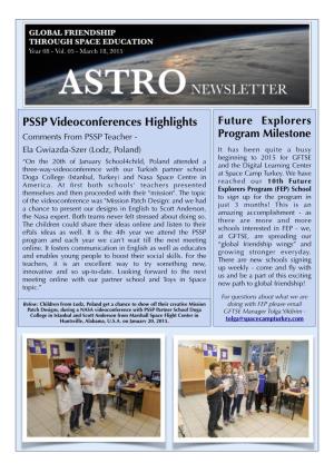 PSSP Videoconferences Highlights