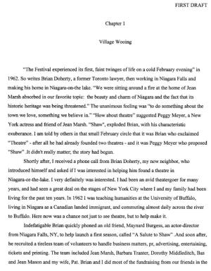 Page 1 FIRST DRAFT Chapter 1 Village Wooing "The