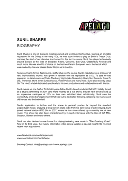 Sunil Sharpe Biography