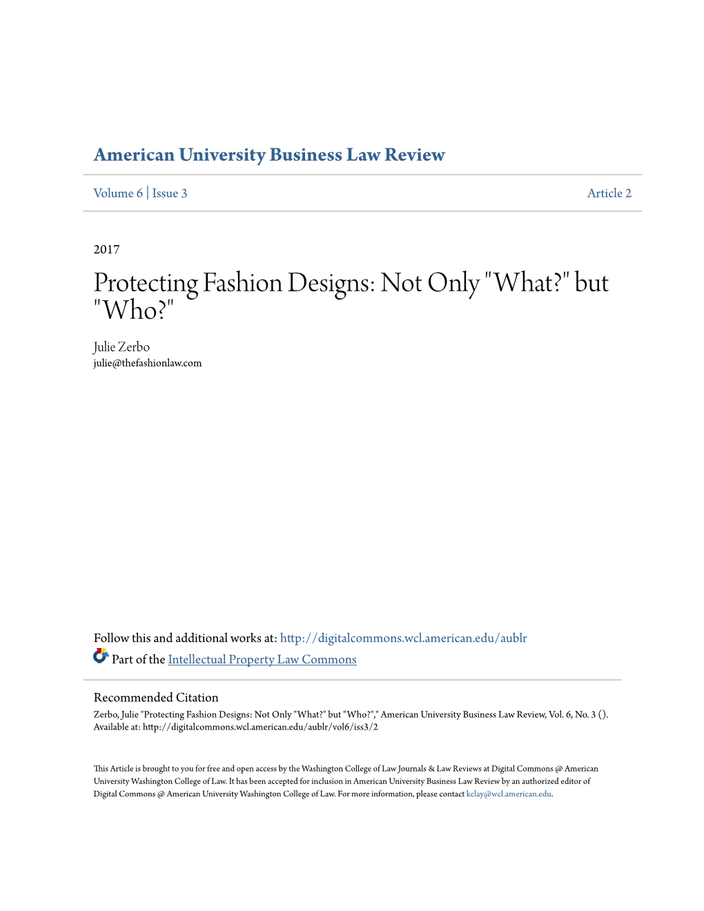 Protecting Fashion Designs: Not Only 