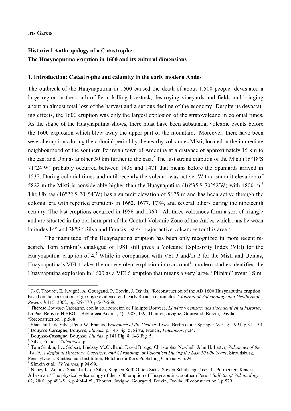 The Huaynaputina Eruption in 1600 and Its Cultural Dimensions