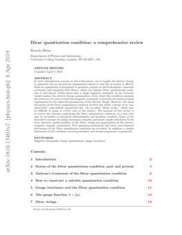Dirac Quantisation Condition: a Comprehensive Review