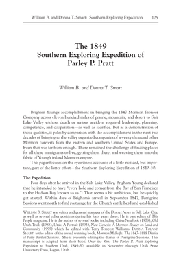 The 1849 Southern Exploring Expedition of Parley P. Pratt