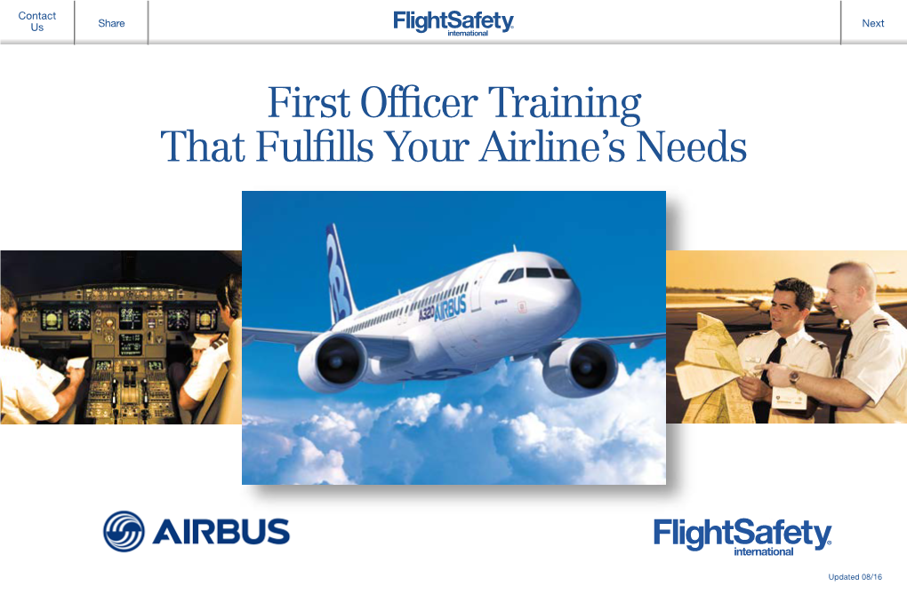 First Officer Training That Fulfills Your Airline's Needs