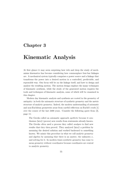 Kinematic Analysis