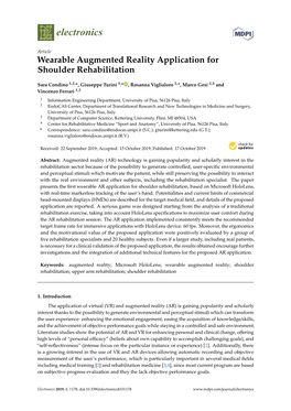 Wearable Augmented Reality Application for Shoulder Rehabilitation